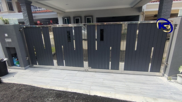 Folding Gate Jalan Semarak 3B, Seksyen BB7, Bandar Bukit Beruntung, Rawang. Gombak Selangor Main Gate  Johor Bahru (JB), Malaysia, Selangor, Kuala Lumpur (KL) Supplier, Suppliers, Supply, Supplies | Knight Services Enterprise Sdn Bhd