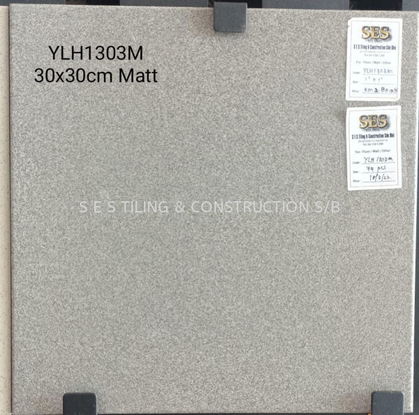 YLH1303M BLACK 30x30cm (Matt) Floor Tiles Porcelain & Ceramic Tiles Melaka, Malaysia, Alor Gajah Supplier, Suppliers, Supply, Supplies | S E S TILING & CONSTRUCTION SDN. BHD.