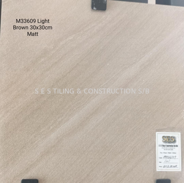 M33609 Light Brown 30x30cm (Matt) Floor Tiles Porcelain & Ceramic Tiles Melaka, Malaysia, Alor Gajah Supplier, Suppliers, Supply, Supplies | S E S TILING & CONSTRUCTION SDN. BHD.