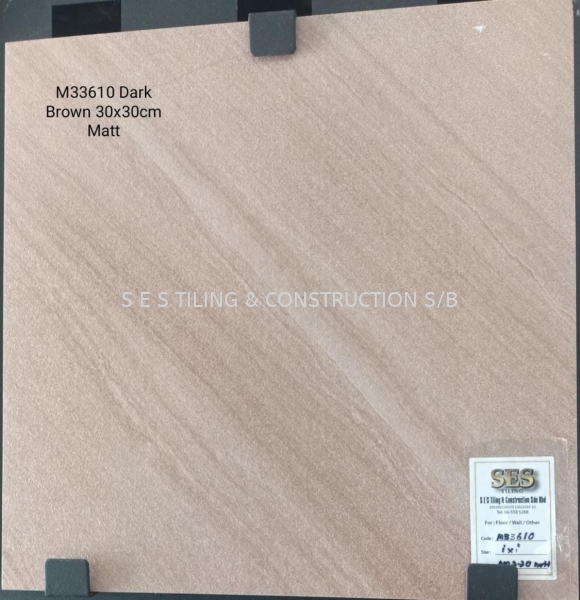 M33610 Dark Brown 30x30cm (Matt) Floor Tiles Porcelain & Ceramic Tiles Melaka, Malaysia, Alor Gajah Supplier, Suppliers, Supply, Supplies | S E S TILING & CONSTRUCTION SDN. BHD.