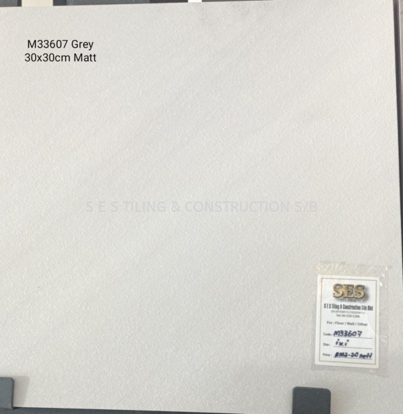 M33607 Light Grey 30x30cm (Matt) Floor Tiles Porcelain & Ceramic Tiles Melaka, Malaysia, Alor Gajah Supplier, Suppliers, Supply, Supplies | S E S TILING & CONSTRUCTION SDN. BHD.