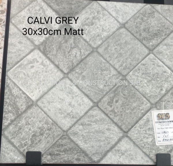 CALVI GREY 30x30cm Matt Floor Tiles Porcelain & Ceramic Tiles Melaka, Malaysia, Alor Gajah Supplier, Suppliers, Supply, Supplies | S E S TILING & CONSTRUCTION SDN. BHD.