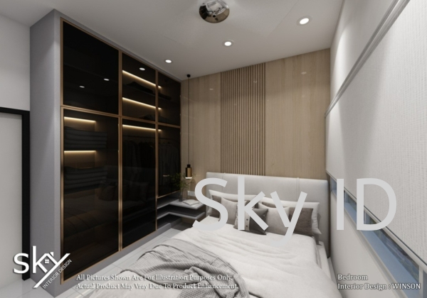 Bedroom Bedroom Interior Design Penang, Bayan Lepas, Malaysia Renovation Contractors, Space Design Planning  | SKY ID & CONSTRUCTION