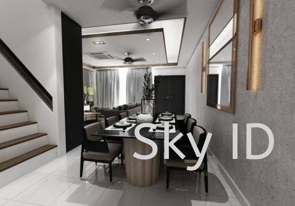 Dining Area Dining Area Interior Design Penang, Bayan Lepas, Malaysia Renovation Contractors, Space Design Planning  | SKY ID & CONSTRUCTION