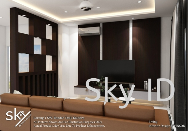 Living Area Living Room Interior Design Penang, Bayan Lepas, Malaysia Renovation Contractors, Space Design Planning  | SKY ID & CONSTRUCTION