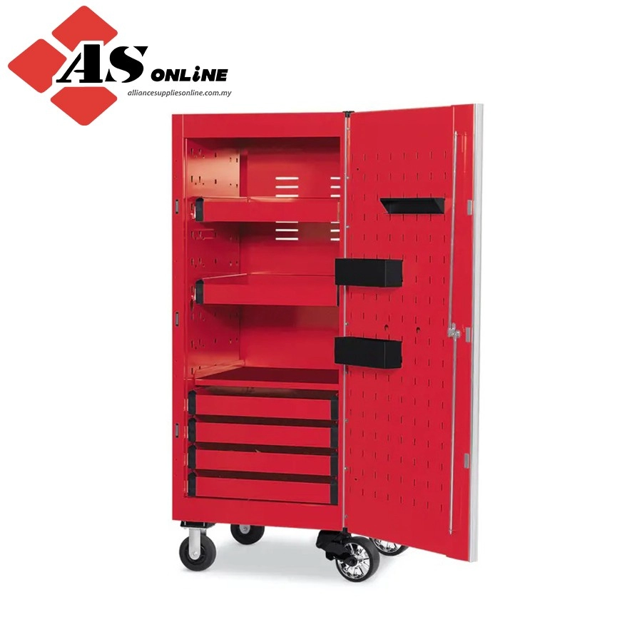 SNAP-ON EPIQ Series Right Side Locker Cabinet (Gloss Black, Storm Gray Drawers, Red Trim and Blackout Details) / Model: KELN301CRZFX