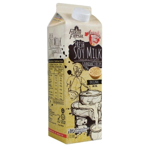 FARM FRESH SOYA MILK ORIGINAL (12 X 1L)