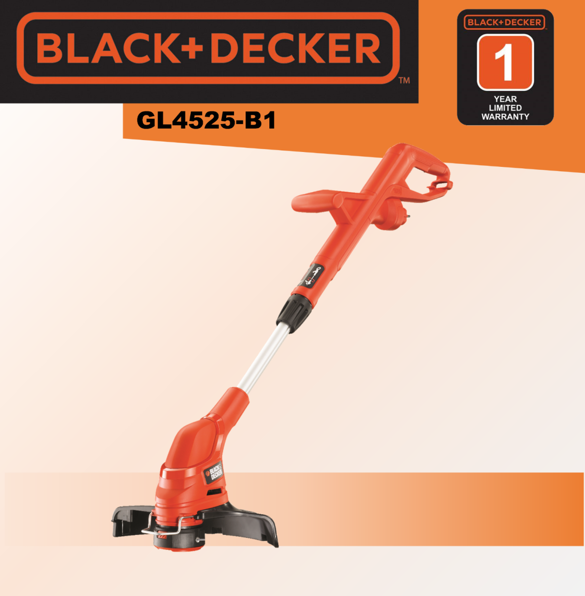 BLACK+DECKER GL4525-B1 STRING TRIMMER LAWN & GARDEN TOOLS BLACK+DECKER  MACHINERY Melaka,