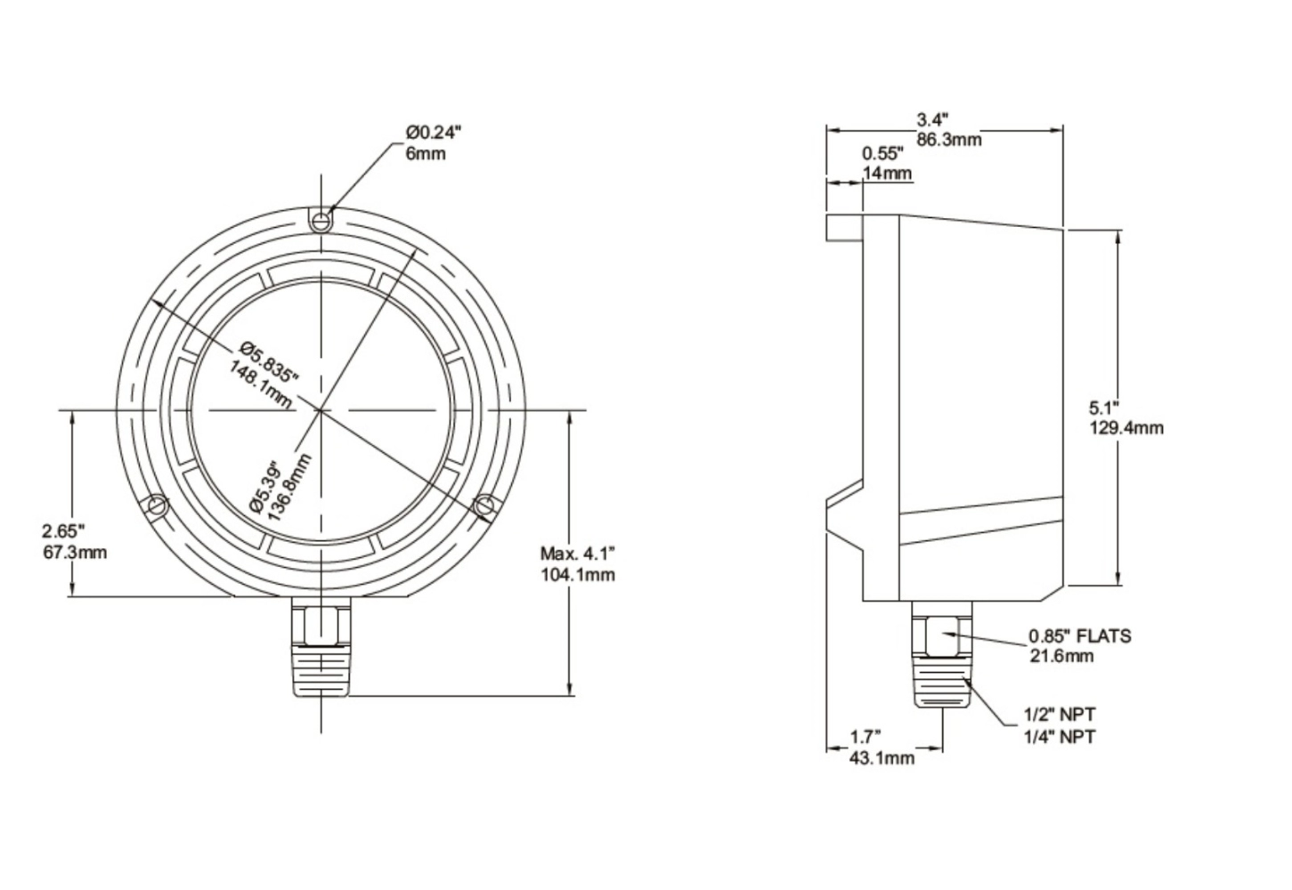 WINTERS | PPC PROCESS PRESSURE GAUGE