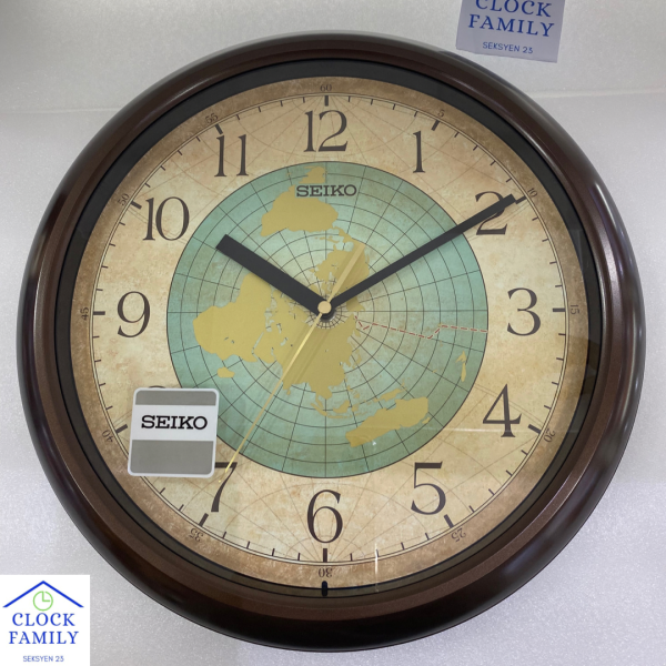 Seiko QHA006B World Map Wall Clock SEIKO Wall Clocks Selangor, Malaysia, Kuala Lumpur (KL), Shah Alam Supplier, Suppliers, Supply, Supplies | CLOCK FAMILY ENTERPRISE