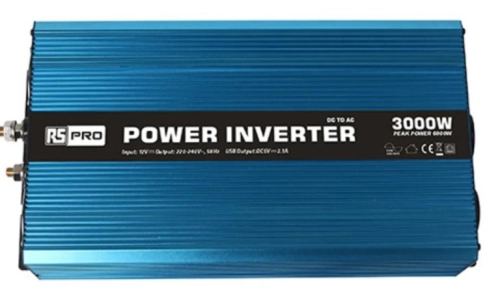 RS PRO Pure Sine Wave 1000W Power Inverter, 24V Input, 230V Output