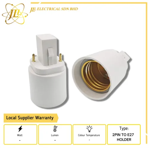 2PIN G26D PLC BASE CONVERTOR TO E27 SCREW BASE CONVERTOR  (10W/13W/18W/26W)