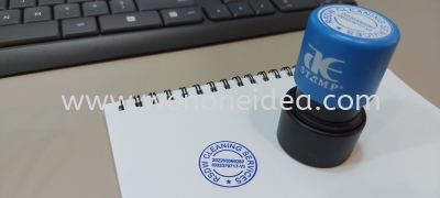 Self Inking Round Company Stamp