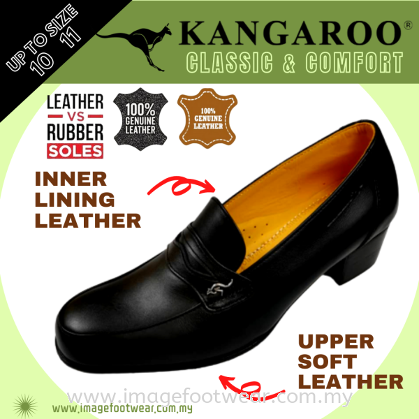 KANGAROO Full Leather 1inch Ladies Shoes- KL-5049- BLACK Colour KANGAROO Ladies Shoes Ladies Leather Shoes & Boots Malaysia, Selangor, Kuala Lumpur (KL) Retailer | IMAGE FOOTWEAR COLLECTION SDN BHD