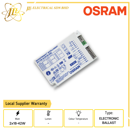 OSRAM QTI-T/E 2x18-42W 220-240V DIMMABLE ELECTRONIC BALLAST