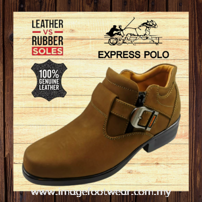 EXPRESS POLO Full Leather Men Shoe- LM-9550- KHAKI Colour