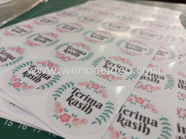 Terima Kasih Label Sticker Label Sticker Sticker Johor Bahru (JB), Malaysia, Ulu Tiram Supplier, Suppliers, Supply, Supplies | Wen One Idea Enterprise