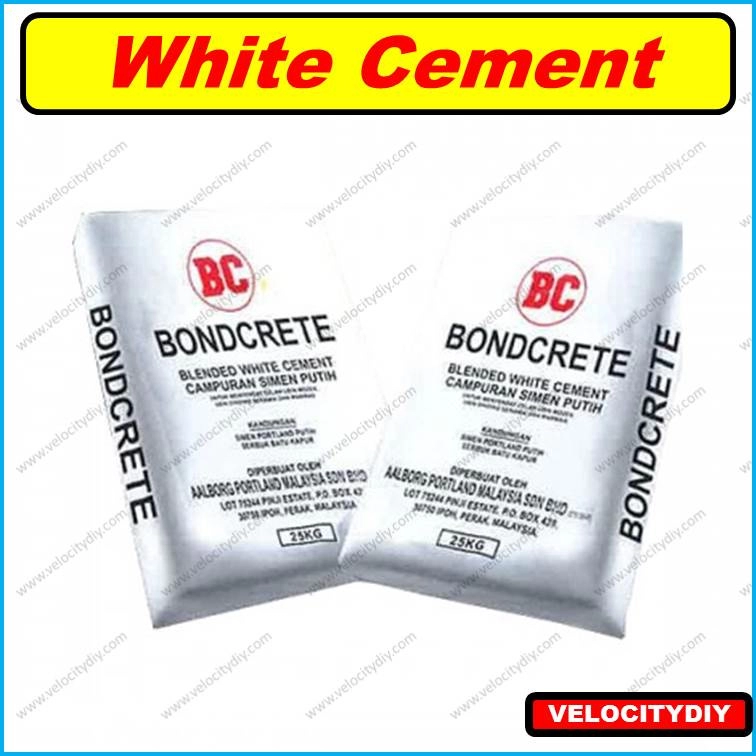 （白灰）BC Boncrete Blended White Cement Campuran Simen Putih 25kg