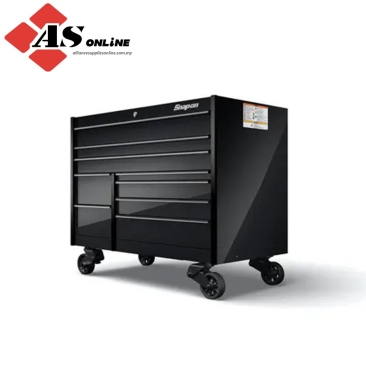 SNAP-ON 54" Nine-Drawer Double-Bank Masters Series Roll Cab with PowerDrawer and SpeeDrawer (Gloss Black) / Model: