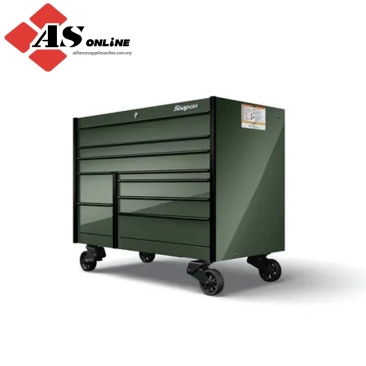 SNAP-ON 54" Nine-Drawer Double-Bank Masters Series Roll Cab with PowerDrawer and SpeeDrawer (Combat Green with Black Trim and Blackout Details) / Model:KMP1022APZR