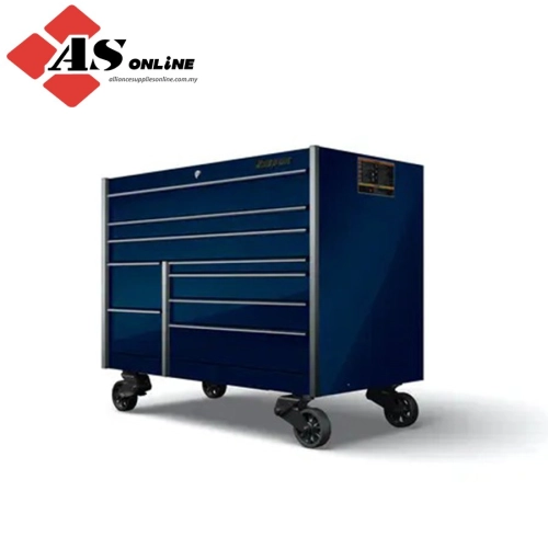 SNAP-ON 54" Nine-Drawer Double-Bank Masters Series Roll Cab with PowerDrawer and SpeeDrawer (Midnight Blue with Titanium Trim and Blackout Details) / Model: KMP1022ABVF