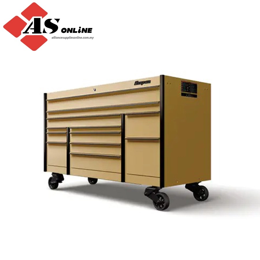 SNAP-ON 72" 12-Drawer Triple-Bank Masters Series Roll Cab with PowerDrawer and SpeeDrawer (Combat Tan) / Model: KMP1033PZS