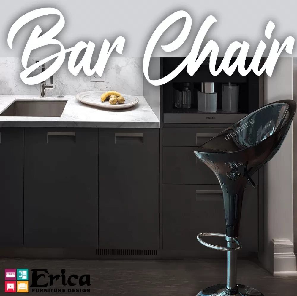 Glossy Bar Chair - Black