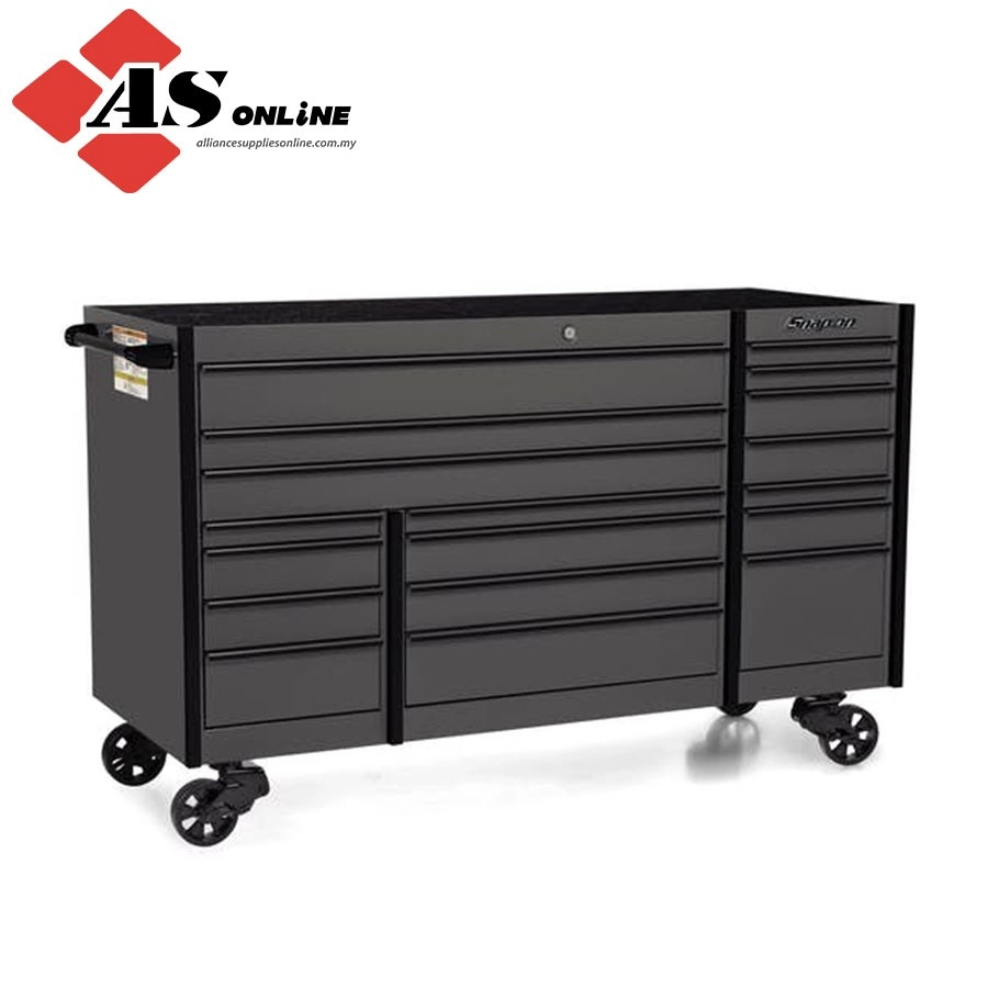 SNAP-ON 72" 18-Drawer Triple-Bank Masters Series Roll Cab (Storm Gray w/ Black Trim) / Model: KTL1023APWZ