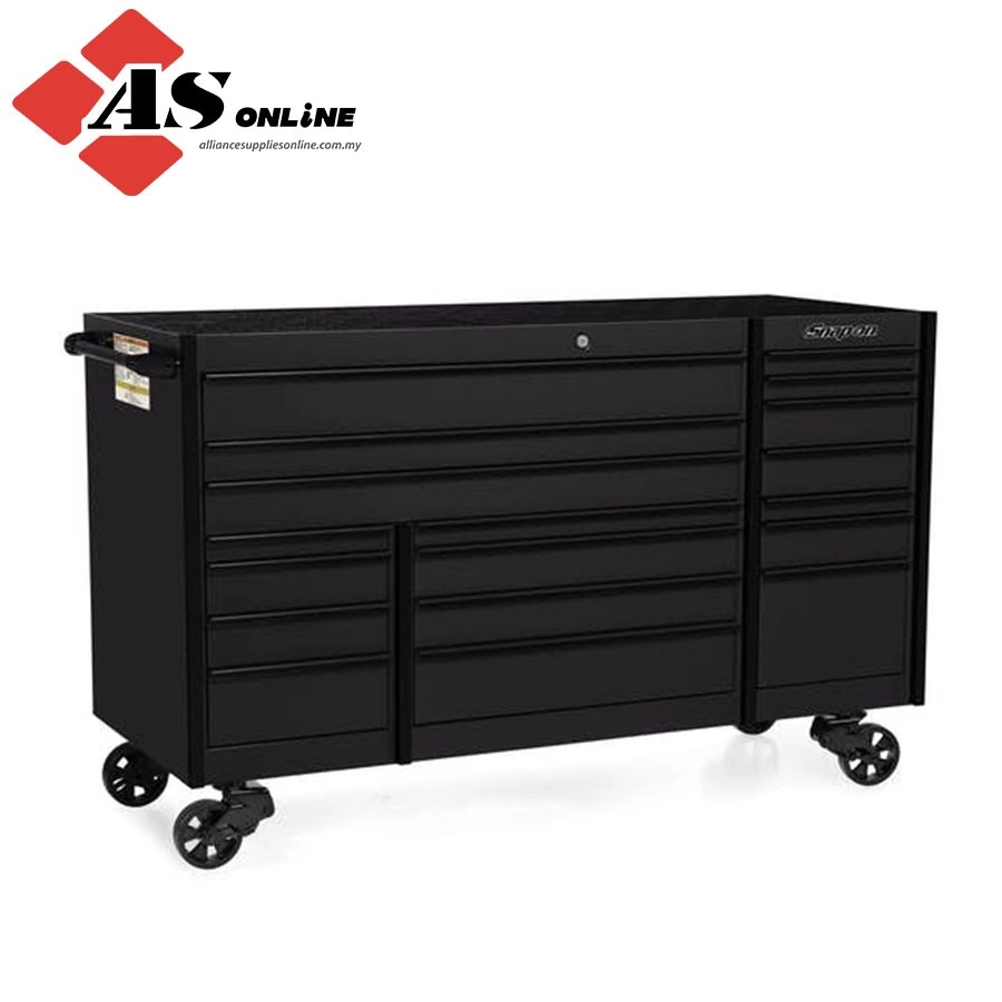 SNAP-ON 72" 18-Drawer Triple-Bank Masters Series Roll Cab (Flat Black w/ Black Trim) / Model: KTL1023APOT