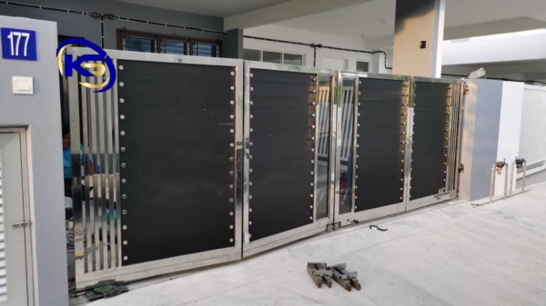 Folding Gate Jalan Hijayu 1/5, Hijayu Aman, Seri Sendayan, Seremban. Seremban Negeri Sembilan Main Gate  Johor Bahru (JB), Malaysia, Selangor, Kuala Lumpur (KL) Supplier, Suppliers, Supply, Supplies | Knight Services Enterprise Sdn Bhd