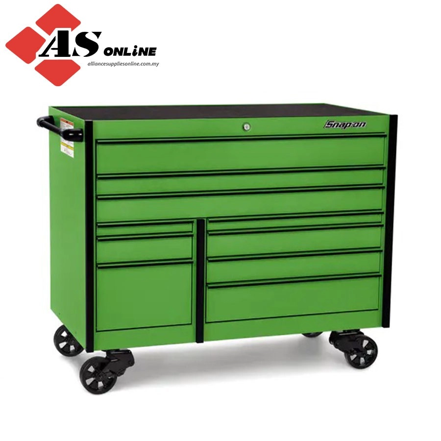 SNAP-ON 54" 10-Drawer Double-Bank Masters Series Roll Cab (Extreme Green with Black Trim and Blackout Details) / Model: KTL1022ABKG