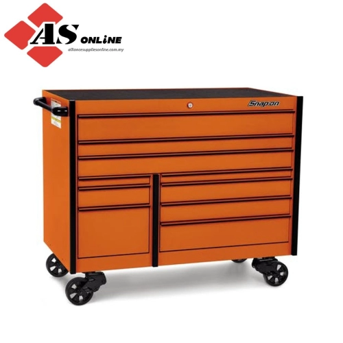 SNAP-ON 54" 10-Drawer Double-Bank Masters Series Roll Cab (Electric Orange with Black Trim and Blackout Details) / Model: KTL1022ABKH