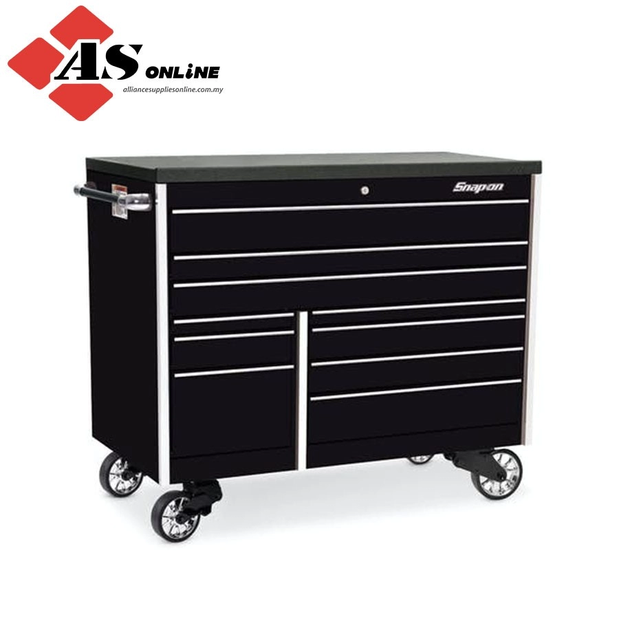 SNAP-ON 54" 10-Drawer Double-Bank Masters Series Bed Liner Top Roll Cab (Gloss Black) / Model: KTL1022APC7