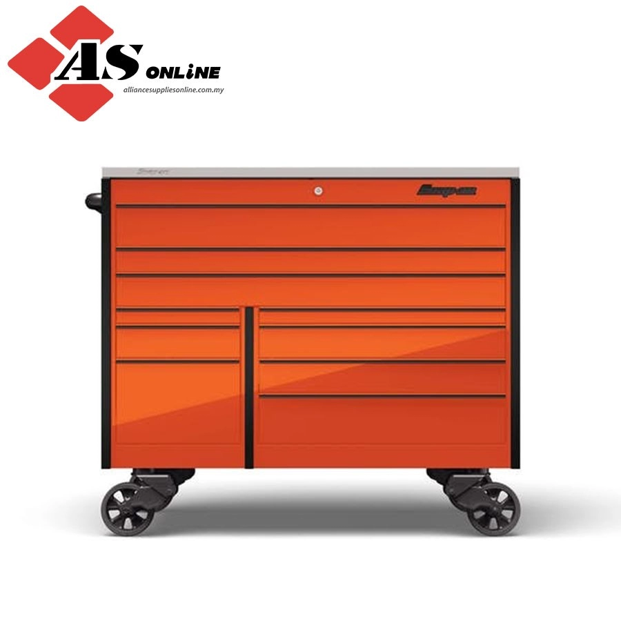 SNAP-ON 54" 10-Drawer Double-Bank Masters Series Roll Cab (Electric Orange with Black Trim) / Model: KTL1022APKH
