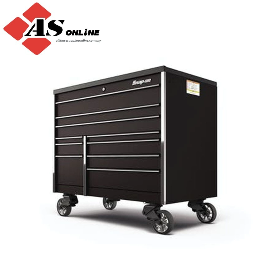 SNAP-ON 54" 10-Drawer Double-Bank Masters Series Bed Liner Top Roll Cab (Flat Black w/ Black Trim) / Model: KTL1022APOT7