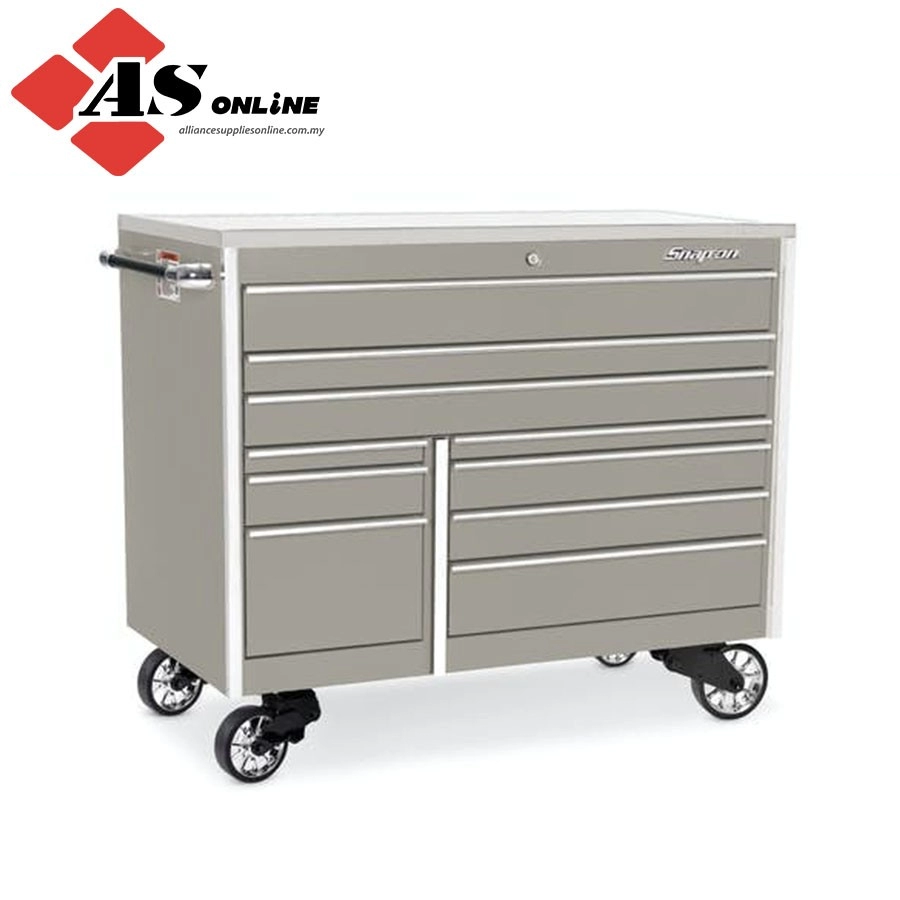 SNAP-ON 54" 10-Drawer Double-Bank Masters Series Stainless Steel Top Roll Cab (Arctic Silver) / Model: KTL1022APKS1