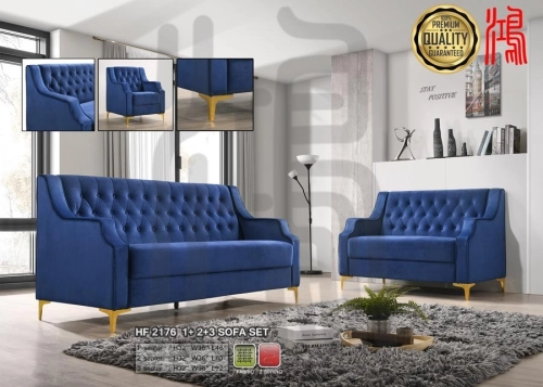 HF 2176 Flannel Fabric 1+2+3 Seater Sofa Set (PRE-ORDER)