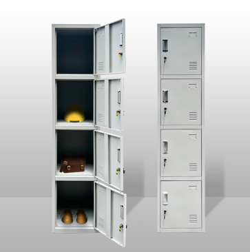 Locker Metal 4 compartment besi Asrama Sekolah Kilang Cabinet Askar GOverment Approve - Penang Metal Locker Supplier