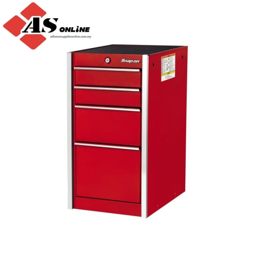 SNAP-ON 19-3/4" Four-Drawer Masters Series End Cabinet with PowerDrawer (Red) / Model: KMP1099PBO