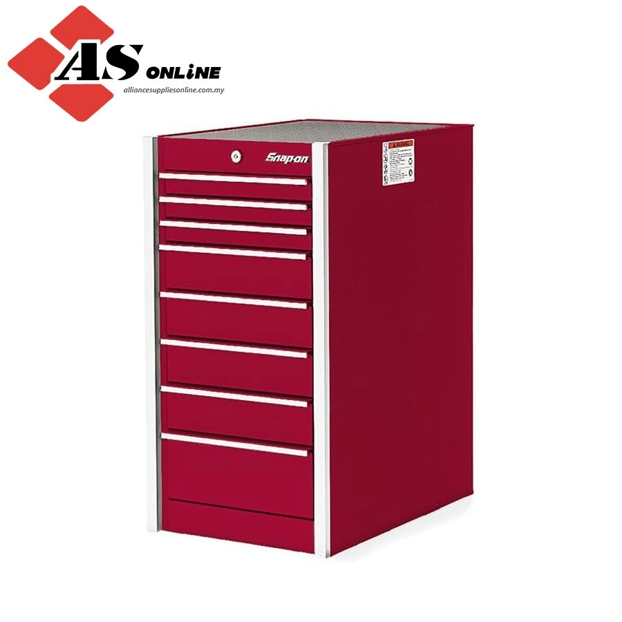 SNAP-ON 19" Eight-Drawer Single Bank Masters Series End Cab (Candy Apple Red) / Model: KRL1011APJH