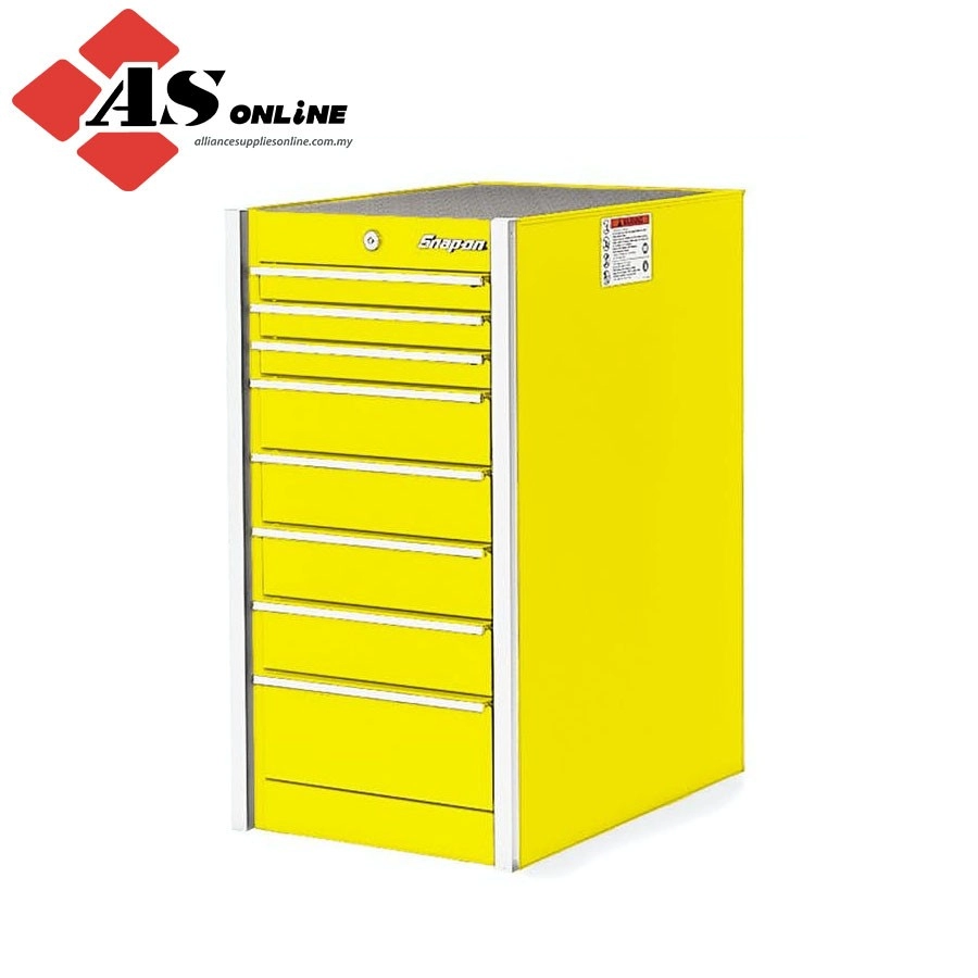 SNAP-ON 19" Eight-Drawer Single Bank Masters Series End Cab (Ultra Yellow) / Model: KRL1011APES