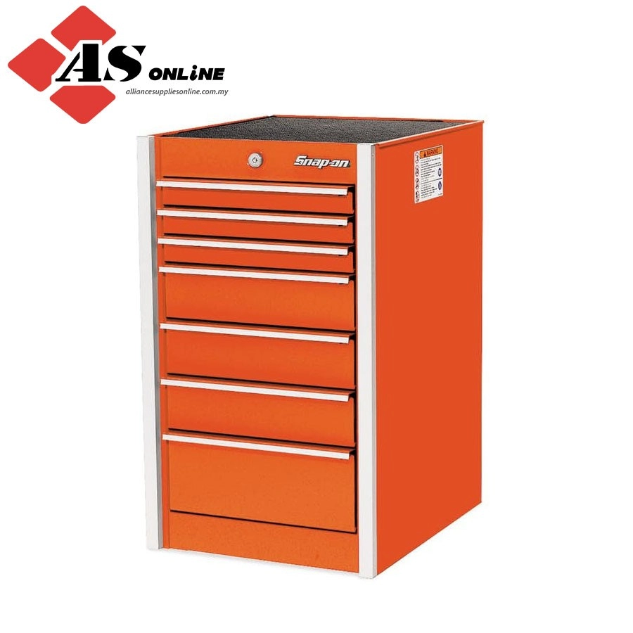 SNAP-ON 19" Seven-Drawer Masters Series End Cab (Electric Orange) / Model: KRL711APJK