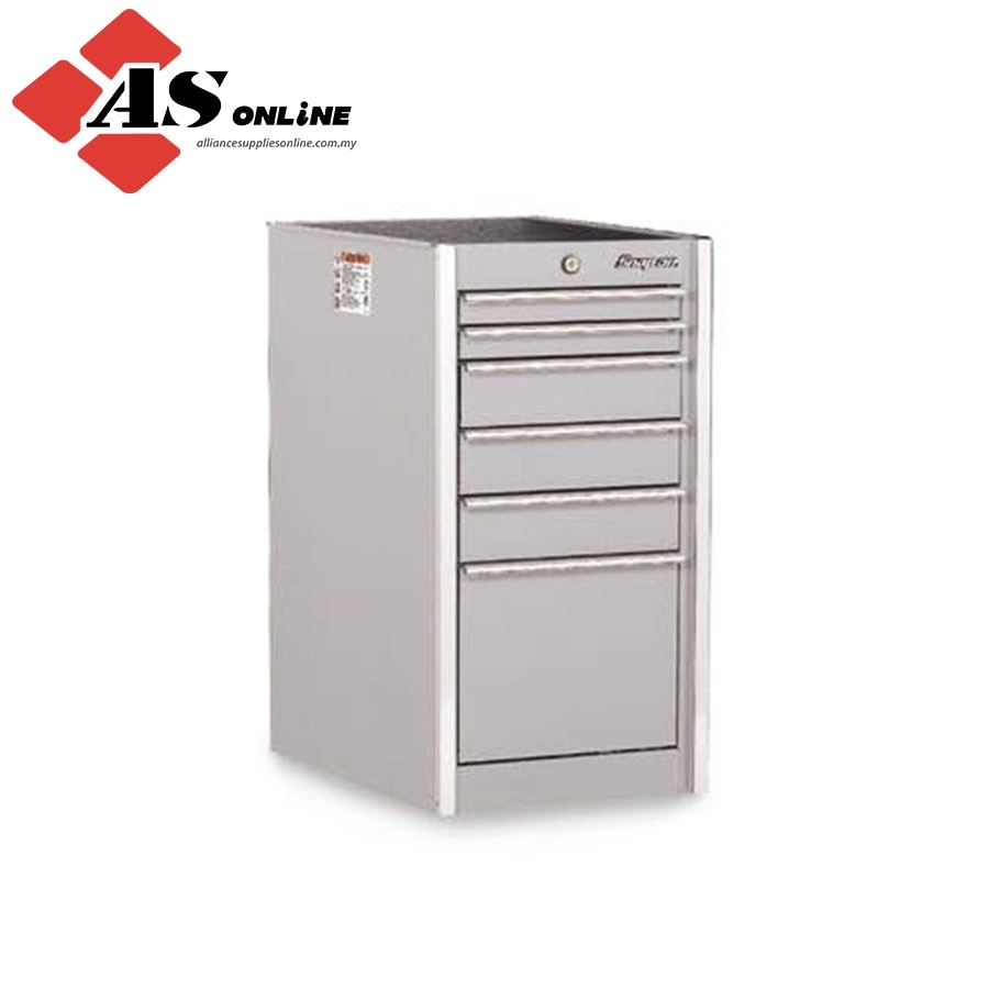 SNAP-ON 19" Six-Drawer Single Bank Masters Series End Cabinet (Arctic Silver) / Model: KRL1098PKS