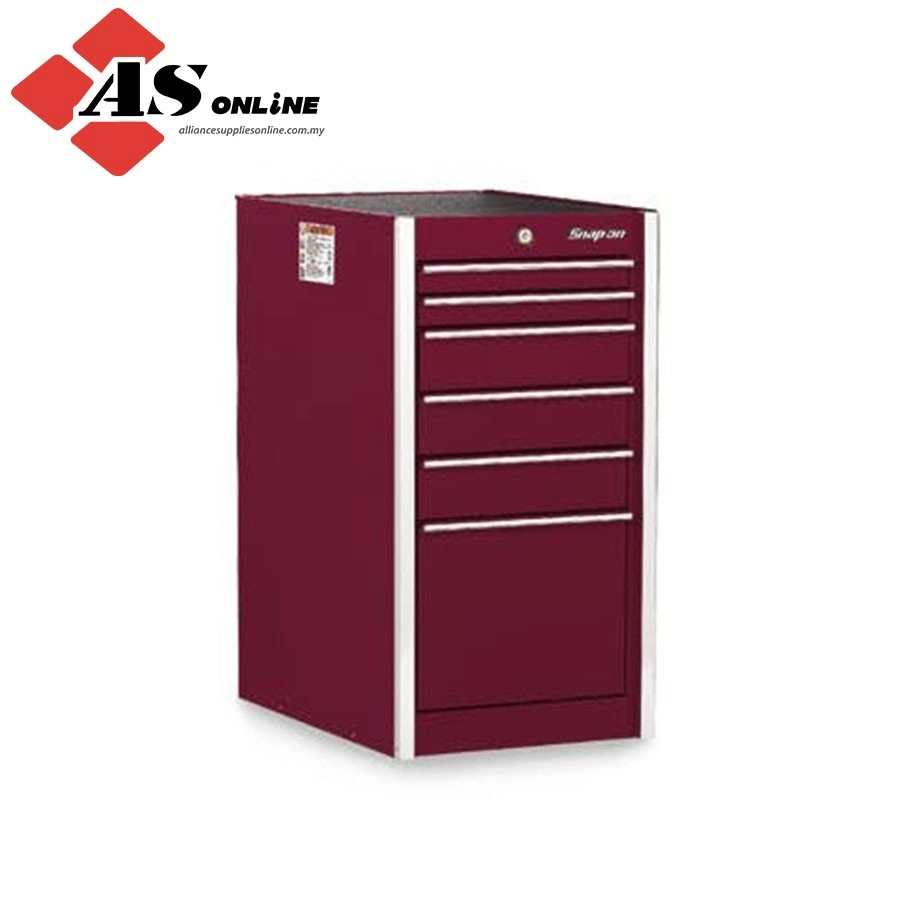 SNAP-ON 19" Six-Drawer Single Bank Masters Series End Cabinet (Deep Cranberry) / Model: KRL1098PM