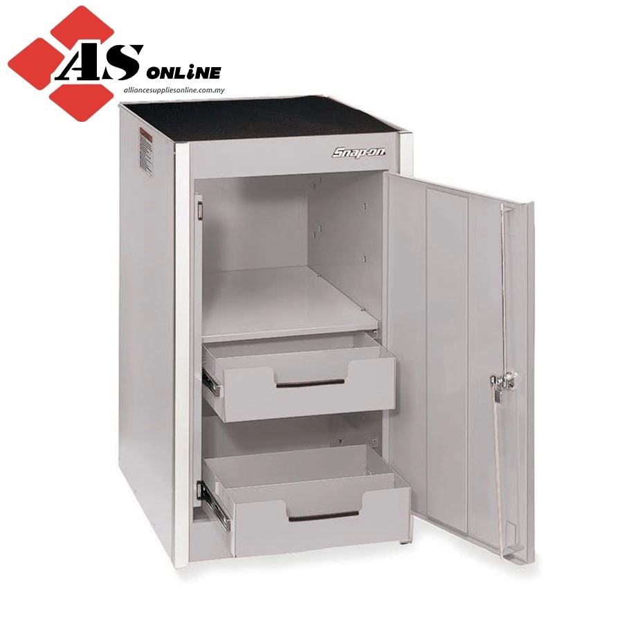 SNAP-ON 19" Two-Drawer Single Bank Masters Series Bulk End Cab (Arctic Silver with Bright Trim) / Model: KRL715BPKS