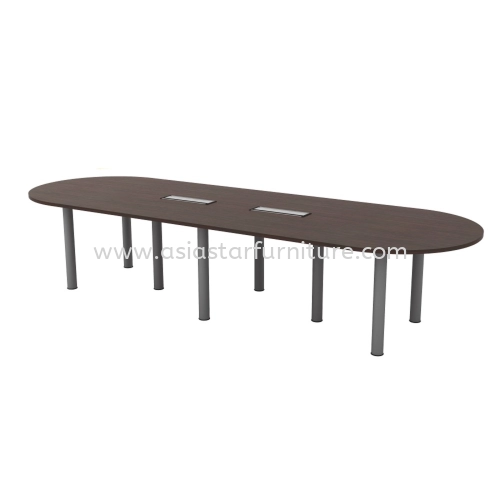 QAMAR 12 FEET OVAL SHAPE CONFERENCE MEETING OFFICE TABLE (INCLUDED FLIPPER COVER 2 UNIT)