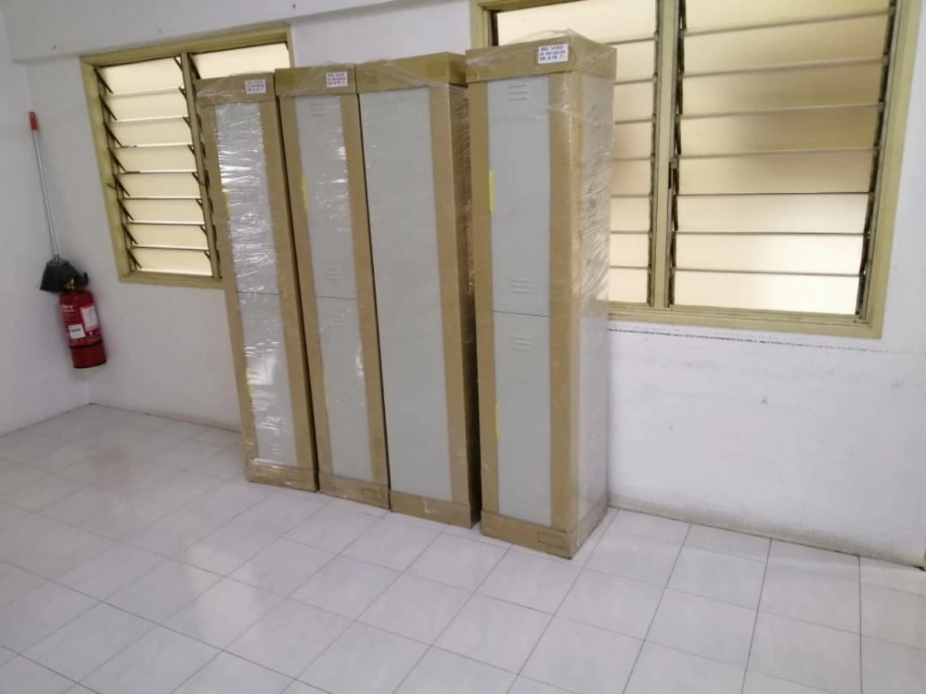 Locker Metal 4 Drawer Filling  470(W) x 600(D) x 1320(H) mm besi Asrama Sekolah Kilang Cabinet Askar GOverment Approve - Penang Metal Locker Supplier