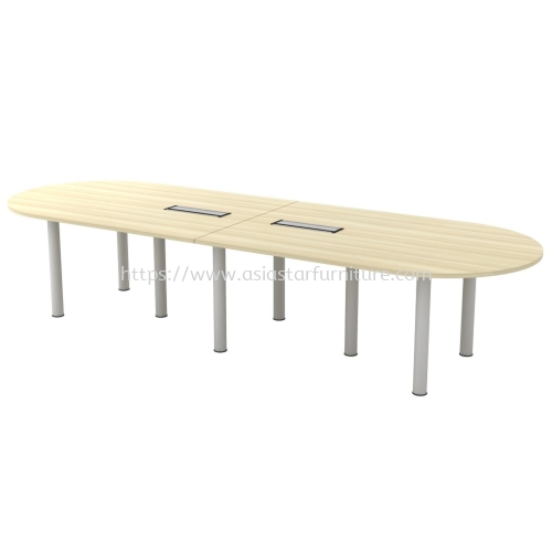 BERLIN 12 FEET OVAL SHAPE CONFERENCE CONFERENCE MEETING OFFICE TABLE (INCLUDED FLIPPER COVER 2 UNIT)