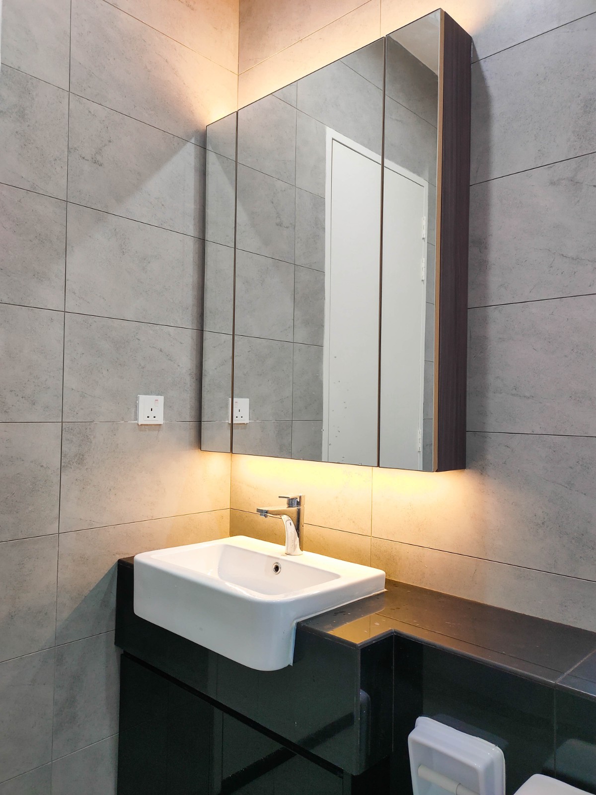 Mirror Cabinet Design for Bathroom - Interior Design - SD Renovation - Eco Spring, Jalan EkoFlora, Taman EkoFlora, Johor Bahru JB