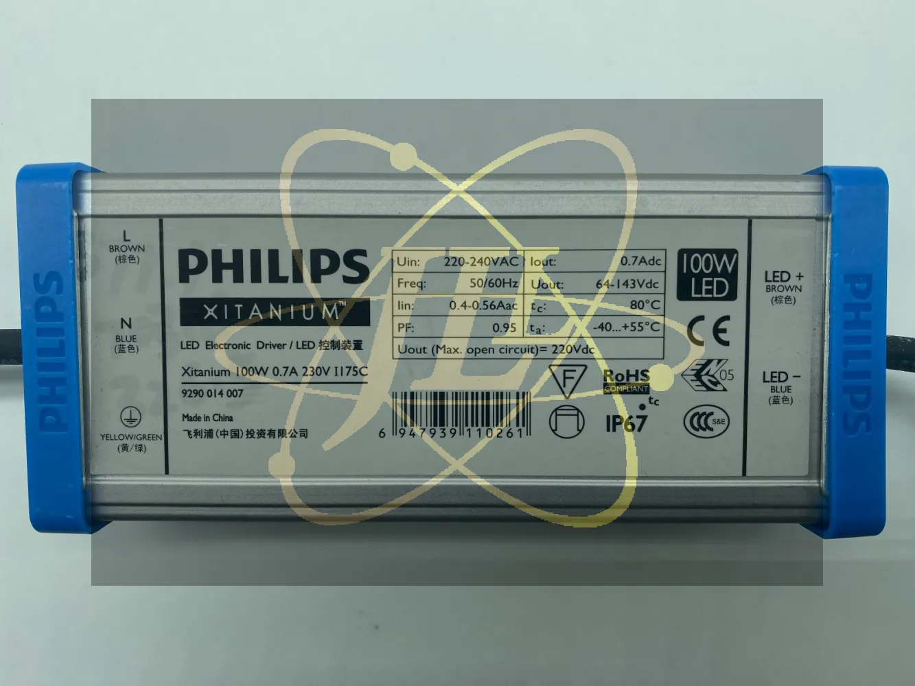 PHILIPS XITANIUM LED ELECTRONIC BALLAST DRIVER 100W 0.7A 230V IP67 ...